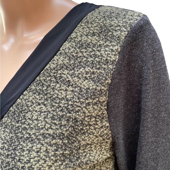 Dolceeeza long sleeve boho fit and flare tunic style v neck style stretch top - Picture 5 of 14